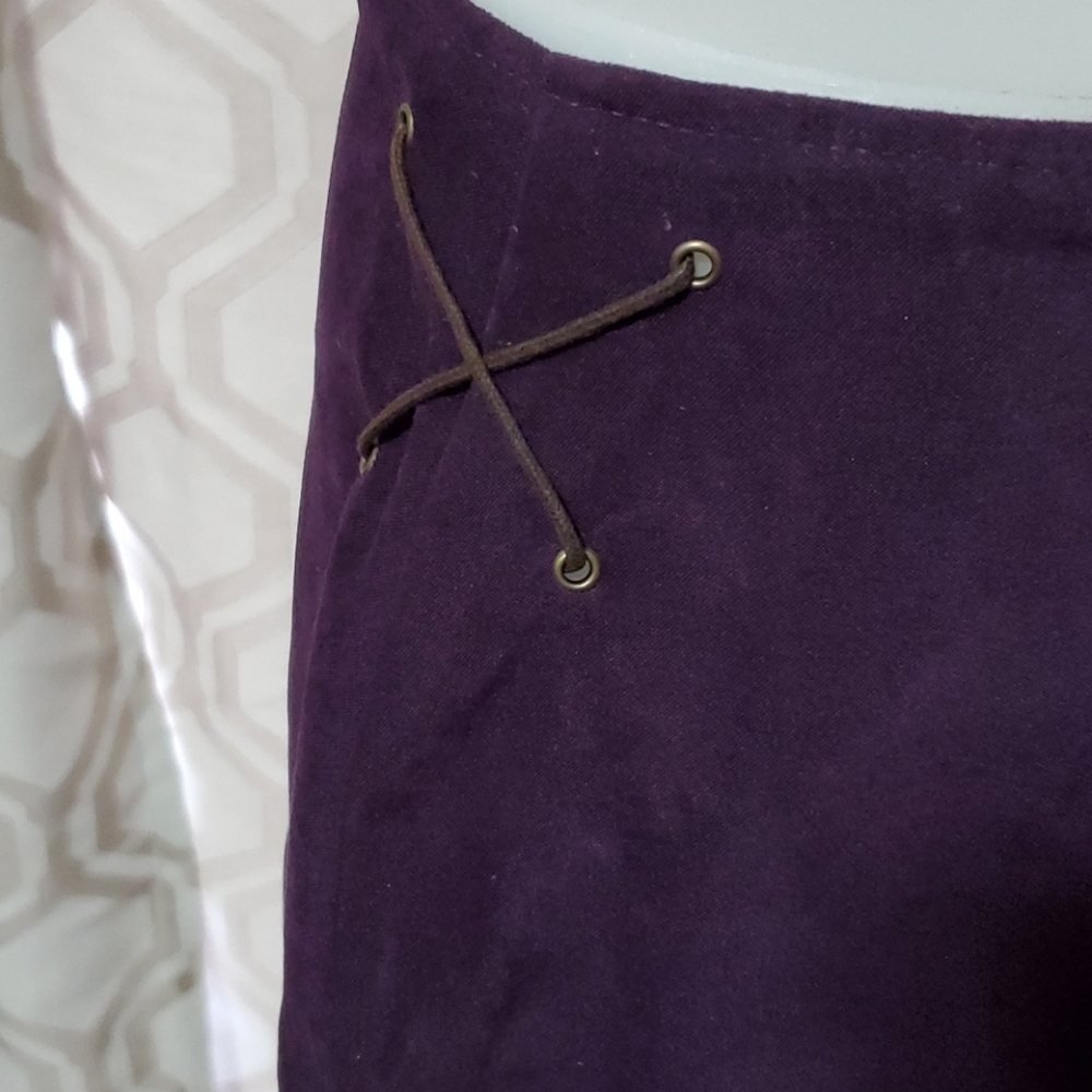 Purple faux suede skirt - Picture 4 of 5